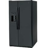 GE - 25.3 Cu. Ft. Side-by-Side Refrigerator with External Ice & Water Dispenser - High Gloss Black - Image 4