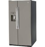 GE - 25.3 Cu. Ft. Side-by-Side Refrigerator with External Ice & Water Dispenser - Slate - Image 4