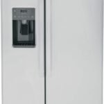 GE - 25.3 Cu. Ft. Side-by-Side Refrigerator with External Ice & Water Dispenser - Stainless Steel