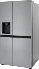 LG - 22.5 Cu. Ft. Side-by-Side Counter-Depth Refrigerator with Smooth Touch Dispenser - Stainless Steel - Image 2