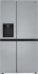 LG - 22.5 Cu. Ft. Side-by-Side Counter-Depth Refrigerator with Smooth Touch Dispenser - Stainless Steel