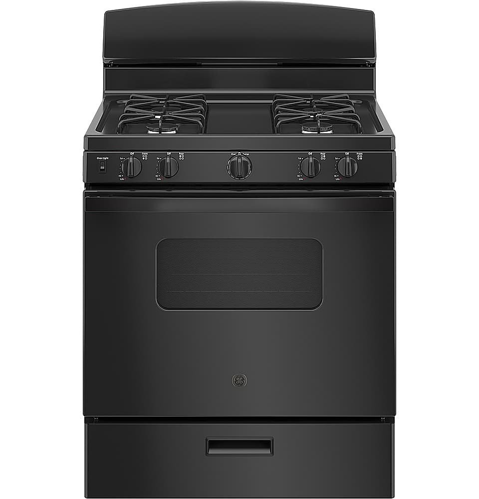 GE 4.8 Cu. Ft. Freestanding Gas Range Black from Kings Outlet