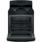 GE - 4.8 Cu. Ft. Freestanding Gas Range - Black - Image 3