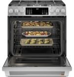 Café - 5.6 Cu. Ft. Slide-In Gas Convection Range, Customizable - Stainless Steel - Image 6