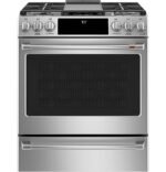 Café - 5.6 Cu. Ft. Slide-In Gas Convection Range, Customizable - Stainless Steel - Image 4