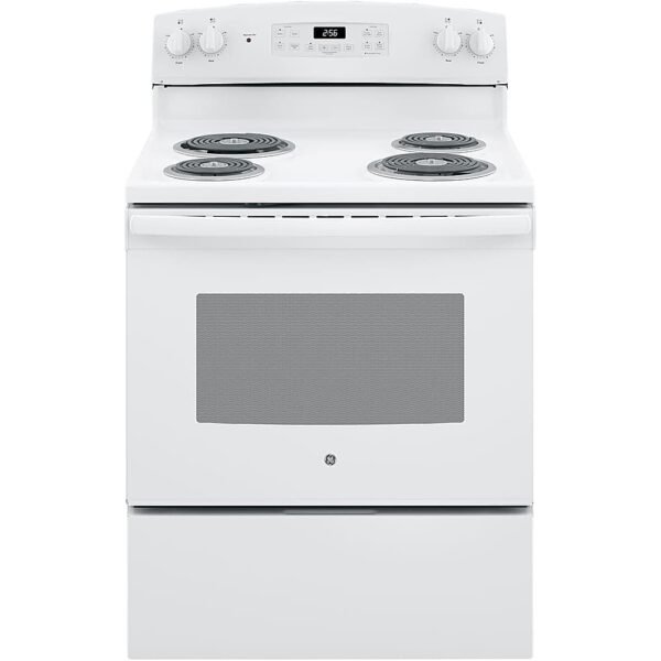 GE 5.0 Cu. Ft. Self-Cleaning Freestanding Electric Range White from Kings Outlet