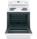 GE - 5.0 Cu. Ft. Self-Cleaning Freestanding Electric Range - White - Image 3