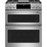 Café - 6.7 Cu. Ft. Slide-In Double Oven Gas True Convection Range with Built-In Wi-Fi, Customizable - Stainless Steel
