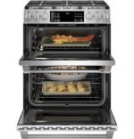 Café 6.7 Cu. Ft. Slide-In Double Oven Gas True Convection Range Built-In Wi-Fi Customizable from Kings Outlet