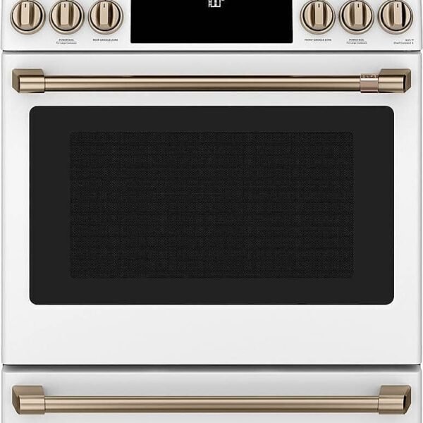 Café 5.6 Cu. Ft. Slide-In Gas Convection Range Customizable Matte White from Kings Outlet