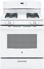 GE - 4.8 Cu. Ft. Freestanding Gas Range - White