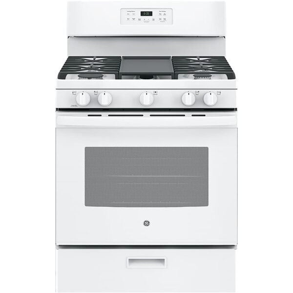 GE 5.0 Cu. Ft. Freestanding Gas Range White from Kings Outlet
