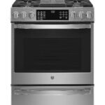 GE Profile - 5.6 Cu. Ft. Slide-In Gas True Convection Range with Built-In Wi-Fi and Hot Air Frying - Stainless Steel