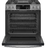 GE Profile - 5.6 Cu. Ft. Slide-In Gas True Convection Range with Built-In Wi-Fi and Hot Air Frying - Stainless Steel - Image 2