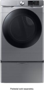 Samsung - 7.5 Cu. Ft. Stackable Smart Electric Dryer with Steam Sanitize+ - Platinum - Image 6