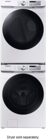 Samsung 4.5 Cu. Ft. High-Efficiency Stackable Smart Front Load Washer Steam Super Speed Wash from Kings Outlet