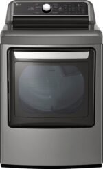 LG - 7.3 Cu. Ft. Smart Gas Dryer with EasyLoad Door - Graphite Steel