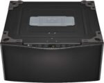 LG - SideKick 1.0 Cu. Ft. High-Efficiency Top Load Pedestal Washer with 3-Motion Technology - Black Steel