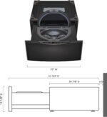 LG - SideKick 1.0 Cu. Ft. High-Efficiency Top Load Pedestal Washer with 3-Motion Technology - Black Steel - Image 3