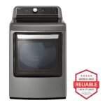 LG - 7.3 Cu. Ft. Smart Electric Dryer with EasyLoad Door - Graphite Steel - Image 5