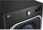 LG - 9.0 Cu. Ft. Stackable Smart Electric Dryer with Steam and Built-In Intelligence - Black Steel - Image 2