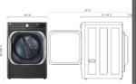 LG - 9.0 Cu. Ft. Stackable Smart Electric Dryer with Steam and Built-In Intelligence - Black Steel - Image 3