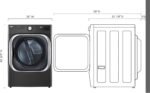 LG - 9.0 Cu. Ft. Stackable Smart Electric Dryer with Steam and Built-In Intelligence - Black Steel - Image 3