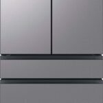 Samsung - BESPOKE 29 cu. ft. 4-Door French Door Smart Refrigerator with Beverage Center - Stainless Steel