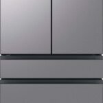 Samsung - BESPOKE 23 cu. ft. 4-Door French Door Counter Depth Smart Refrigerator with AutoFill Water Pitcher - Stainless Steel