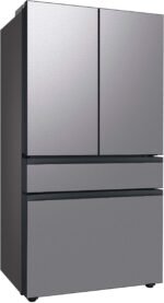Samsung - BESPOKE 23 cu. ft. 4-Door French Door Counter Depth Smart Refrigerator with AutoFill Water Pitcher - Stainless Steel - Image 2