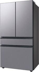 Samsung - BESPOKE 23 cu. ft. 4-Door French Door Counter Depth Smart Refrigerator with AutoFill Water Pitcher - Stainless Steel - Image 5