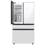 Samsung - BESPOKE 29 cu. ft. 4-Door French Door Smart Refrigerator with Beverage Center - White Glass - Image 2