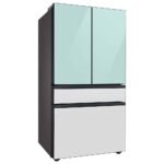 Samsung - BESPOKE 29 cu. ft 4-Door French Door Smart Refrigerator with Beverage Center - Morning Blue Glass - Image 2