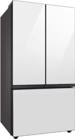 Samsung - BESPOKE 30 cu. ft. 3-Door French Door Smart Refrigerator with Beverage Center - White Glass - Image 2