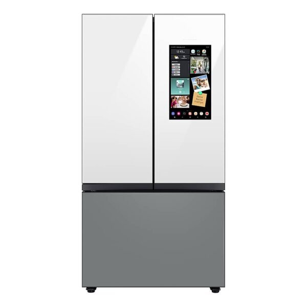 Samsung BESPOKE 30 cu. ft 3-Door French Door Smart Refrigerator Family Hub Gray Glass from Kings Outlet