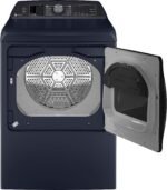 GE Profile - 7.3 Cu. Ft. Smart Gas Dryer with Fabric Refresh, Steam, and Washer Link - Sapphire Blue - Image 2
