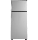 GE - 17.5 Cu. Ft. Top-Freezer Refrigerator with Edge-to-Edge Glass Shelves - Stainless Steel