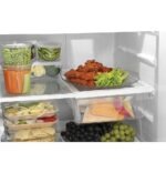 GE - 17.5 Cu. Ft. Top-Freezer Refrigerator with Edge-to-Edge Glass Shelves - Stainless Steel - Image 6
