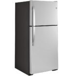 GE - 19.2 Cu. Ft. Top-Freezer Refrigerator with Garage Ready Performance - Stainless Steel - Image 3