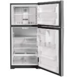 GE - 19.2 Cu. Ft. Top-Freezer Refrigerator with Garage Ready Performance - Stainless Steel - Image 5