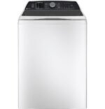 GE Profile - 5.4 Cu. Ft. High Efficiency Smart Top Load Washer with Smarter Wash Technology, Easier Reach & Direct Drive Motor - White