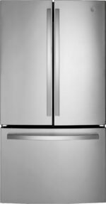 GE - 27.0 Cu. Ft. French Door Refrigerator with Internal Water Dispenser - Stainless Steel