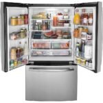 GE - 27.0 Cu. Ft. French Door Refrigerator with Internal Water Dispenser - Stainless Steel - Image 4