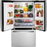 GE - 25.6 Cu. Ft. French Door Refrigerator with Space-Saving Ice Maker - Stainless Steel - Image 4