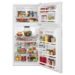 Maytag 18 Cu. Ft. Wide Top Freezer Refrigerator PowerCold Feature BrightSeries LED Lighting White from Kings Outlet