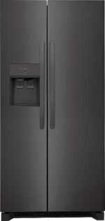 Frigidaire - 22.3 Cu. Ft. Side-by-Side Refrigerator with EvenTemp Cooling System - Black Stainless Steel