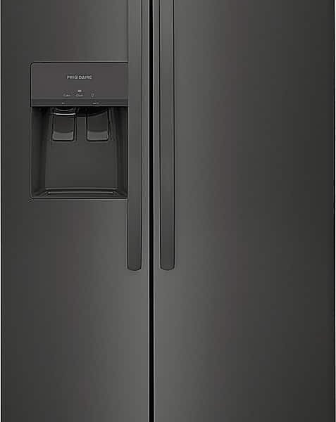 Frigidaire 22.3 Cu. Ft. Side-by-Side Refrigerator EvenTemp Cooling System Black Stainless Steel from Kings Outlet