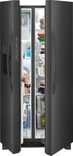 Frigidaire - 22.3 Cu. Ft. Side-by-Side Refrigerator with EvenTemp Cooling System - Black Stainless Steel - Image 7