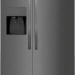 Frigidaire - 25.6 Cu. Ft. Side-by-Side Refrigerator with EvenTemp Cooling System - Black Stainless Steel