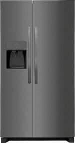 Frigidaire - 25.6 Cu. Ft. Side-by-Side Refrigerator with EvenTemp Cooling System - Black Stainless Steel